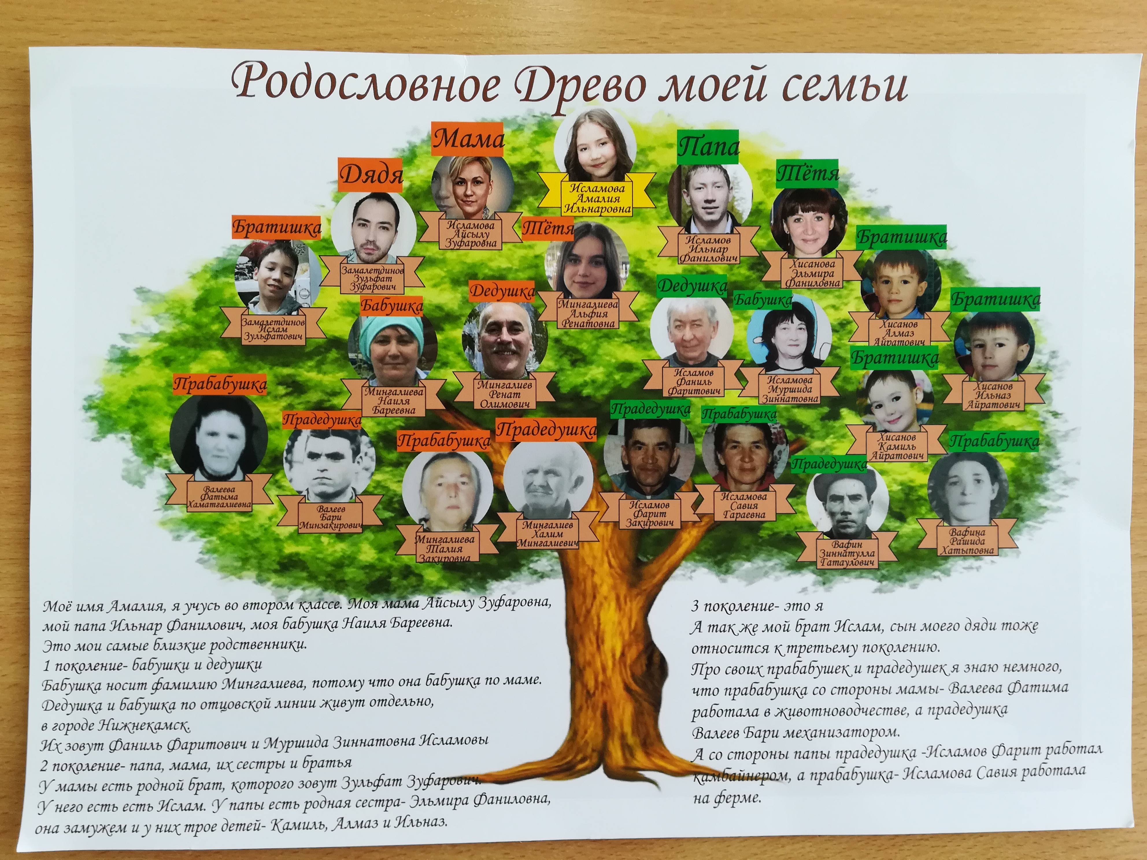 Проект мое генеалогическое древо 5 класс
