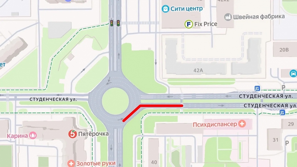Ремонт на Студенческой: ограничение движения продлено до 15 сентября